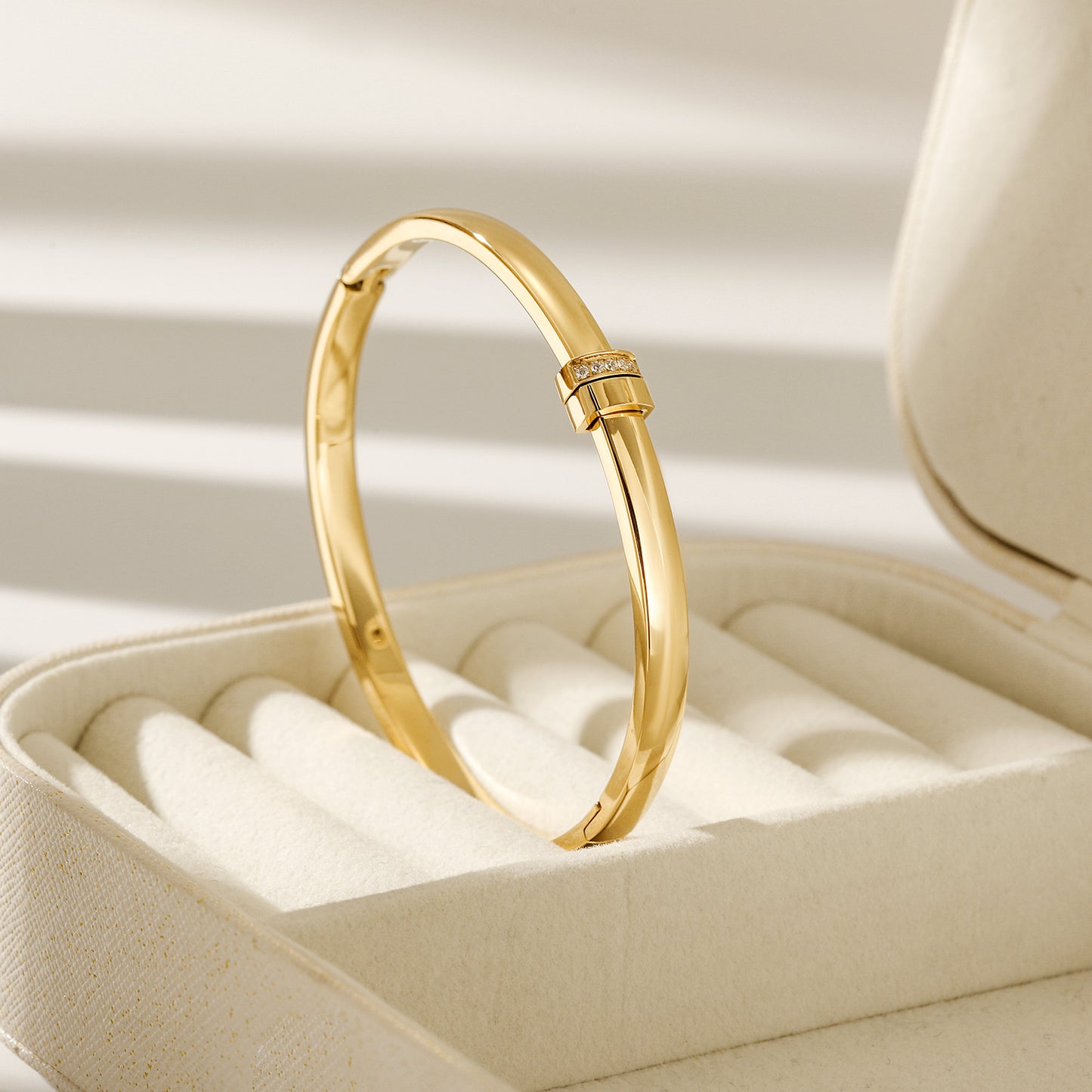 Round smooth surface bracelet-NSB1879ST