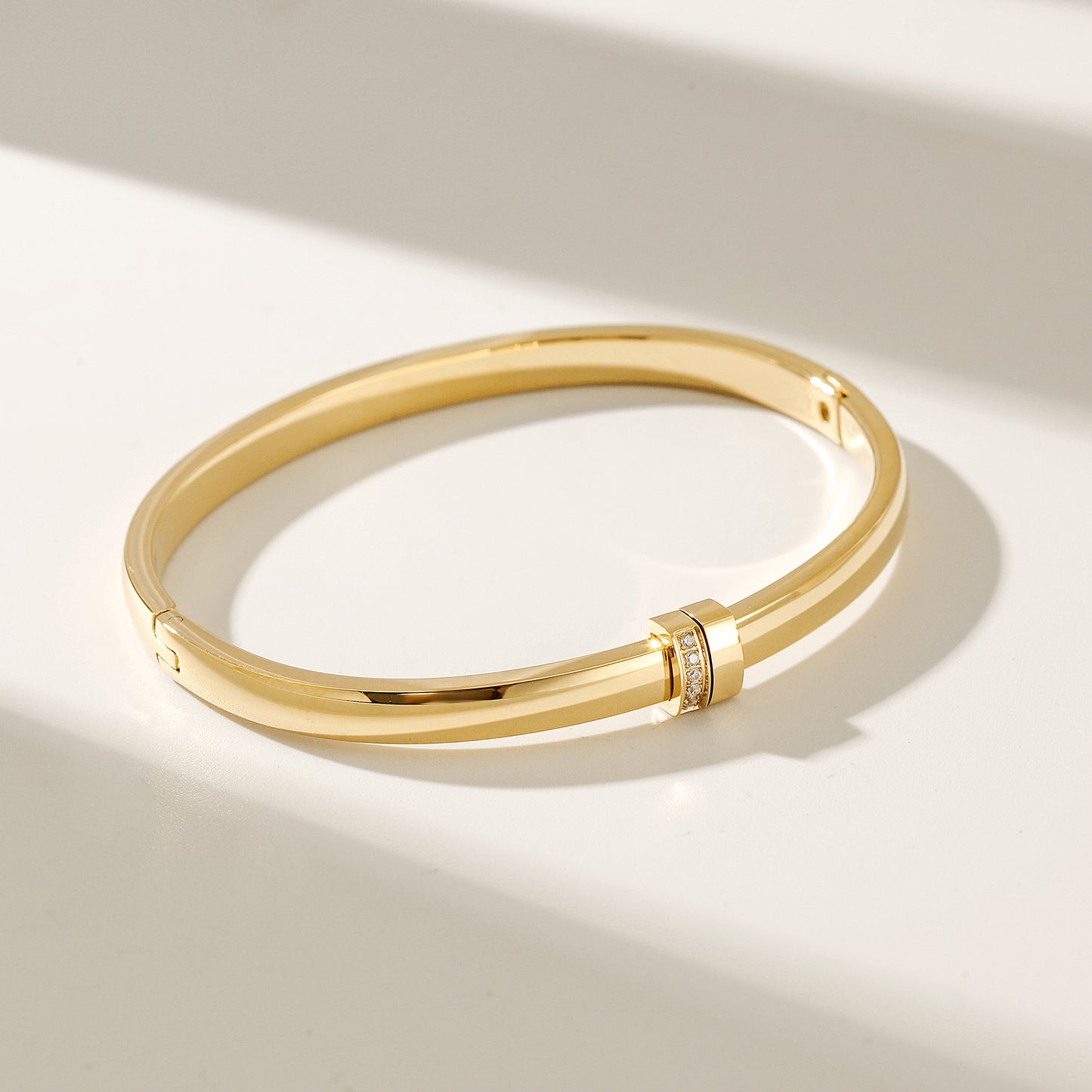 Round smooth surface bracelet-NSB1879ST