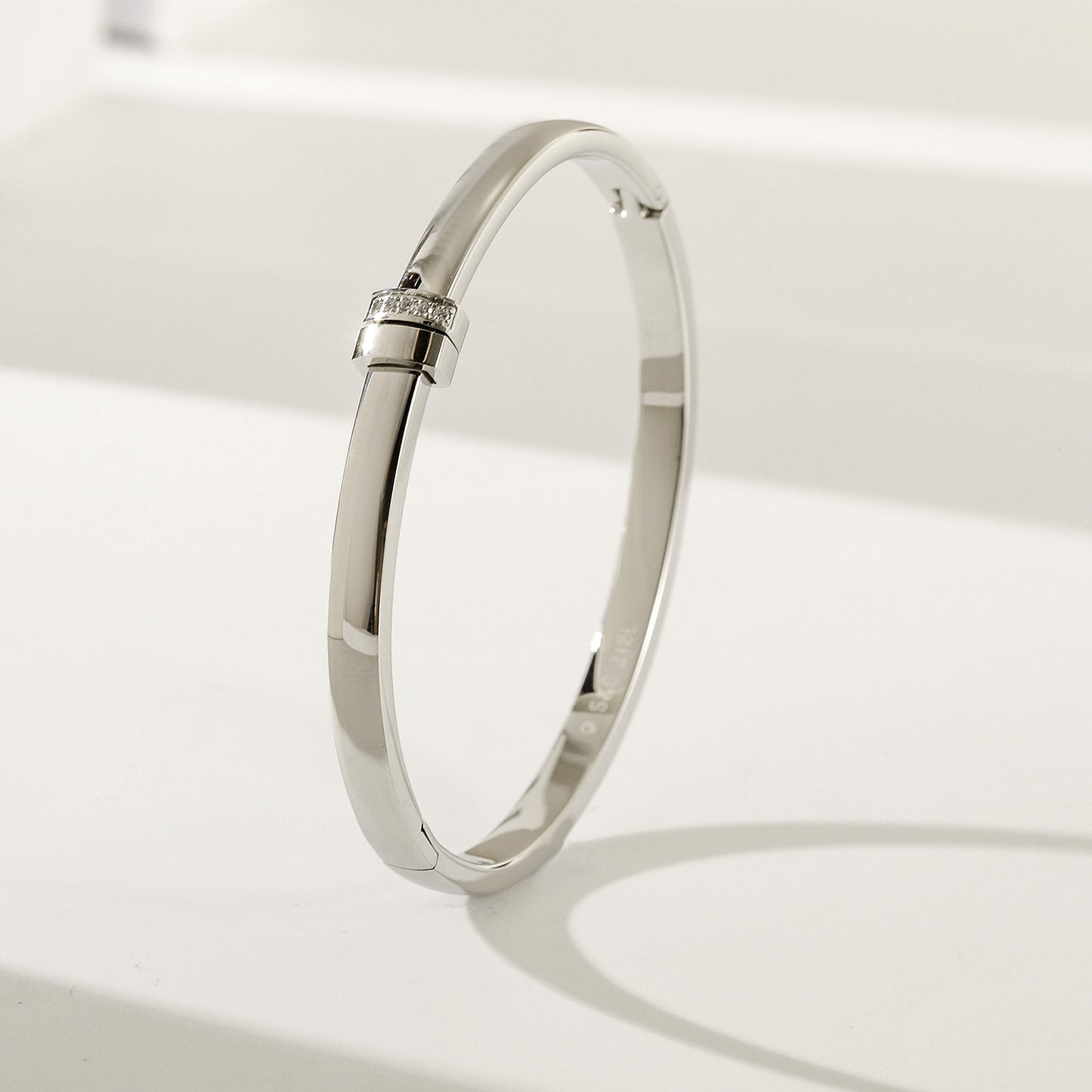 Round smooth surface bracelet-NSB1879ST