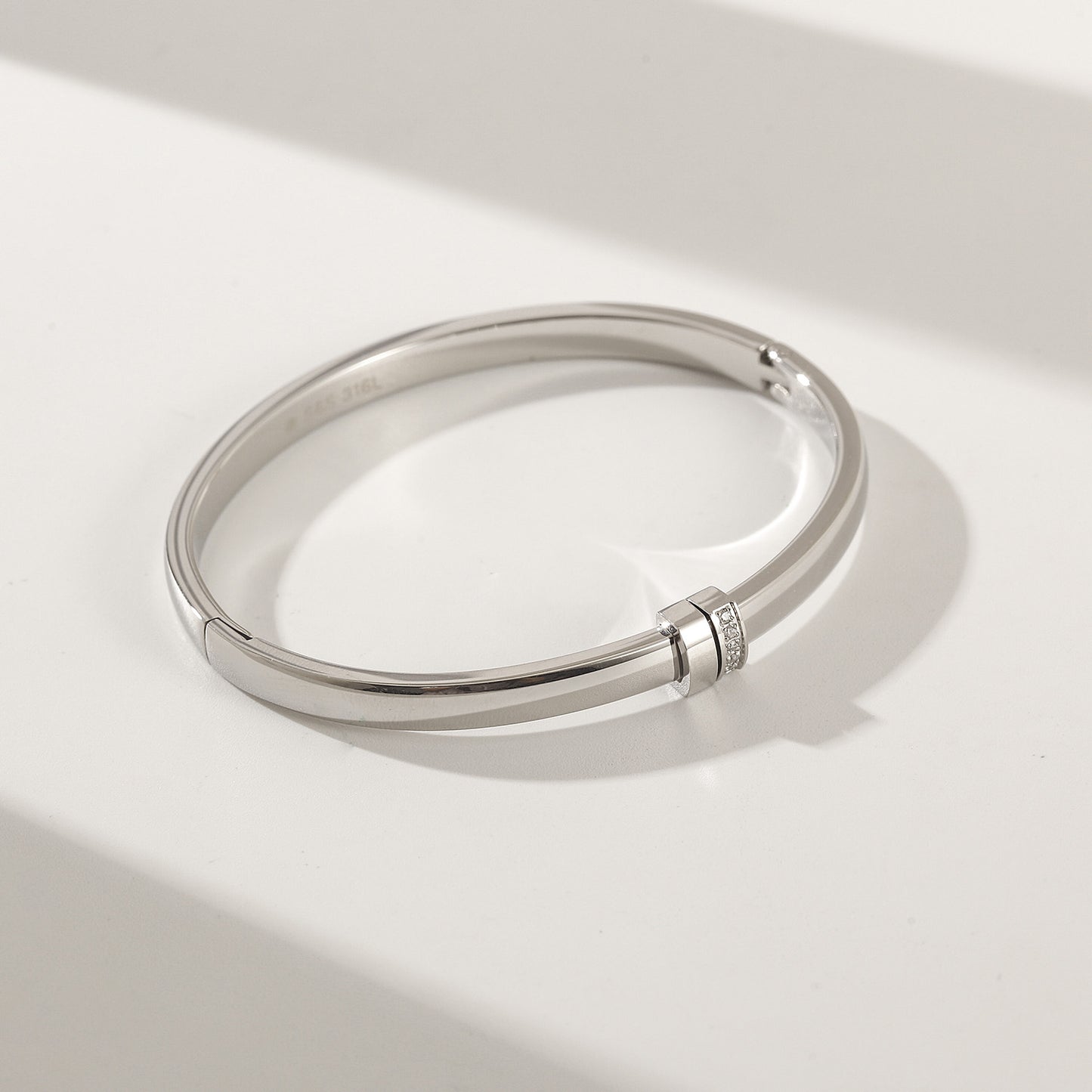 Round smooth surface bracelet-NSB1879ST