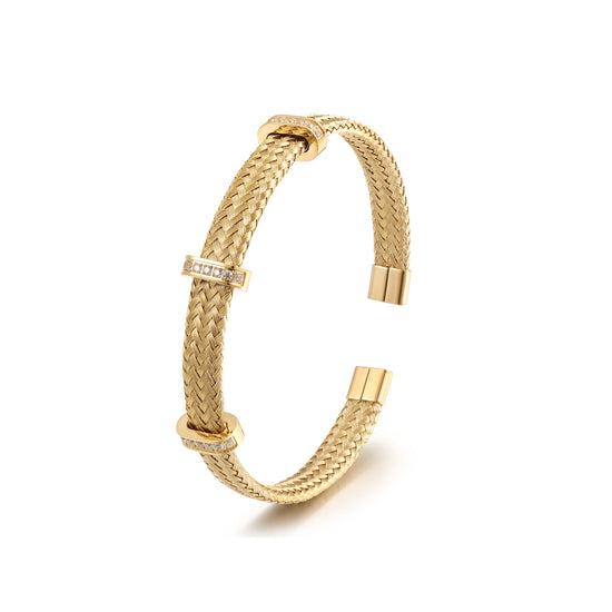 Load image into Gallery viewer, GOLD CUFF WITH TRIPLE
