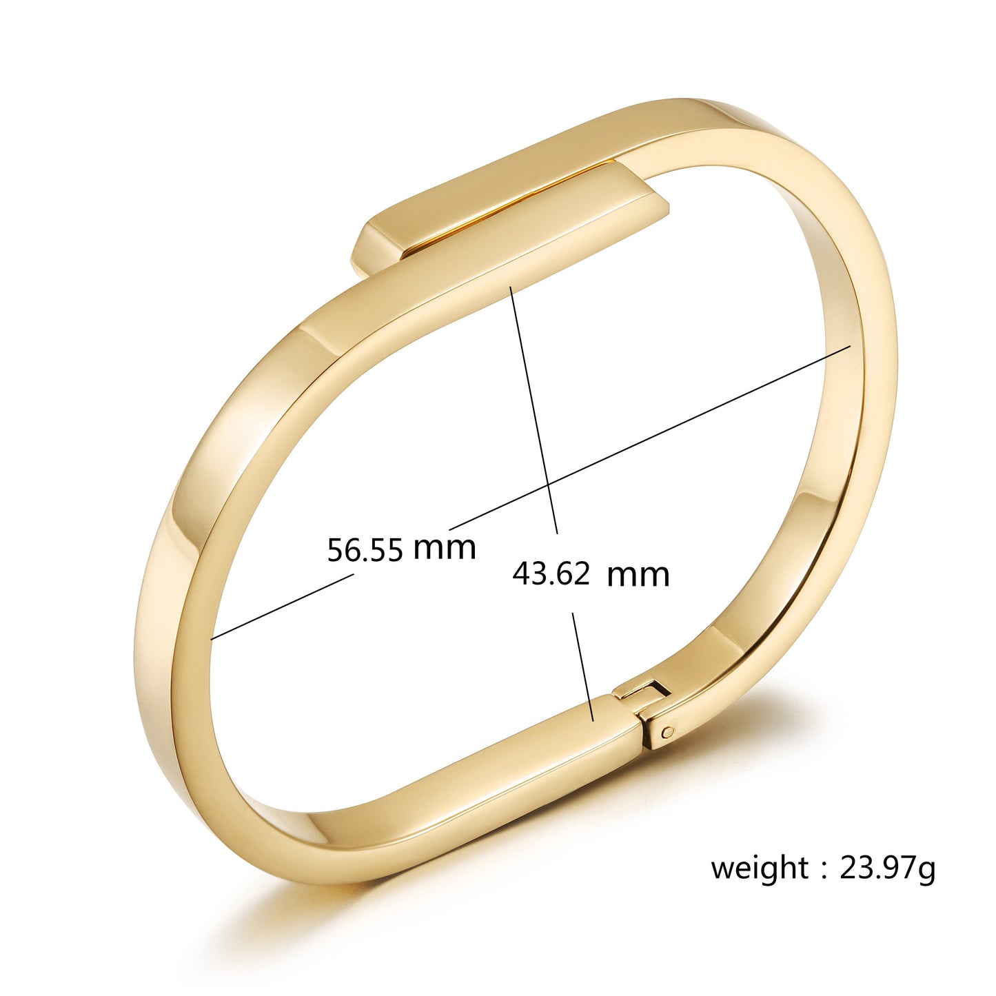 Stainless steel smooth surface bracelet-NSB1889STGC-2
