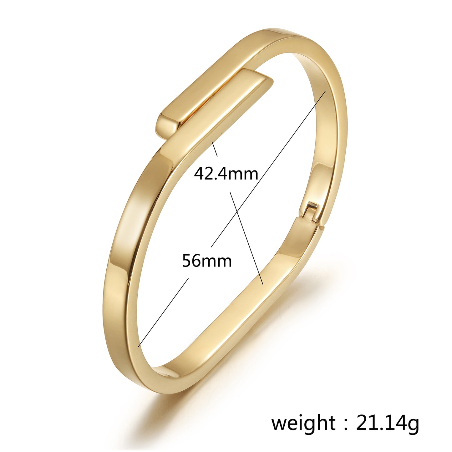 Stainless steel smooth surface bracelet-NSB1889STGC