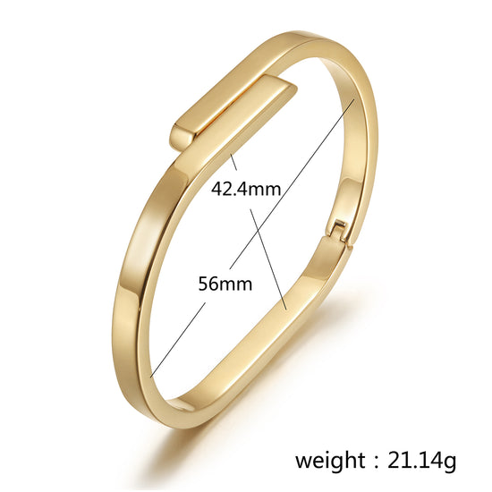 Stainless steel smooth surface bracelet-NSB1889STGC