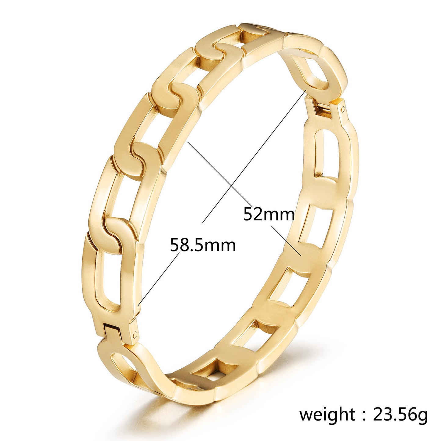 Ring buckle hollow bracelet-NSB1892STGC