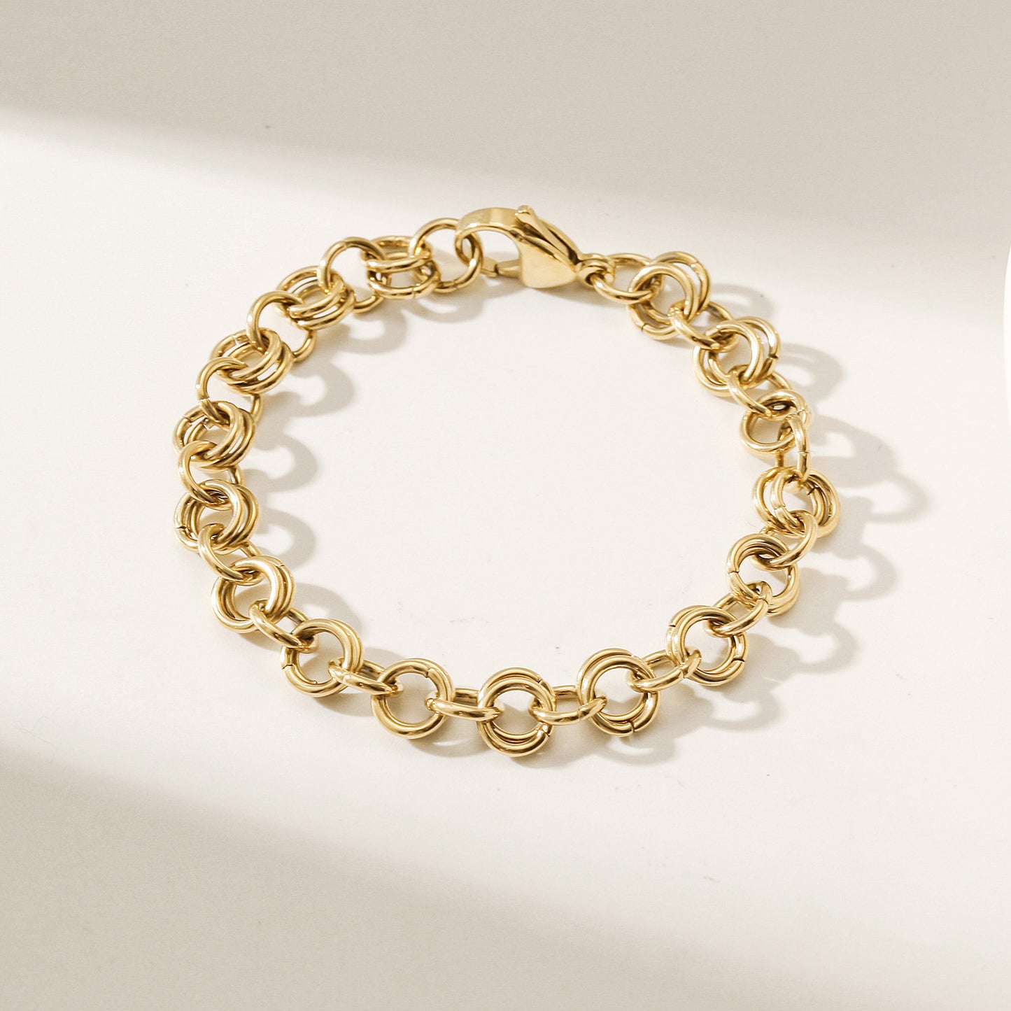 Double ring buckle hollow bracelet-NSB1893STGC