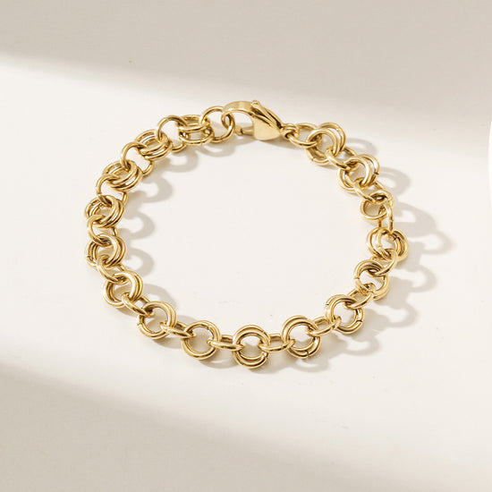 Double ring buckle hollow bracelet-NSB1893STGC