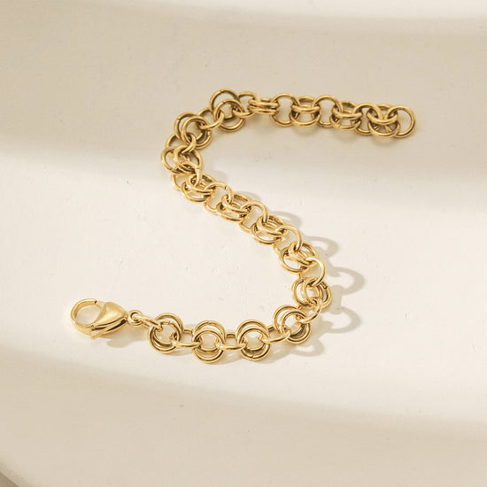 Double ring buckle hollow bracelet-NSB1893STGC