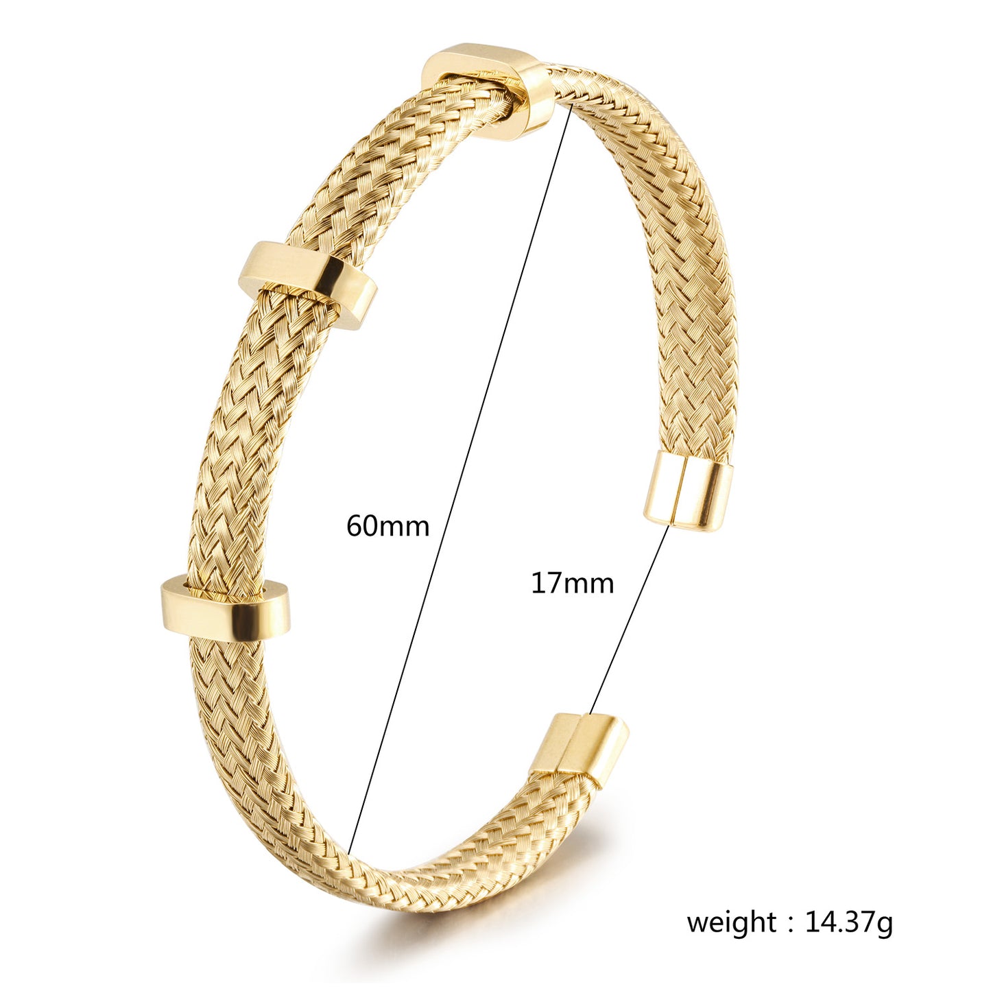 Cable C-type bracelet-NSB1894ST