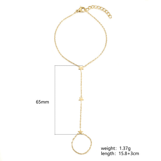 Chain pentagram bracelet-NSB1899STGC
