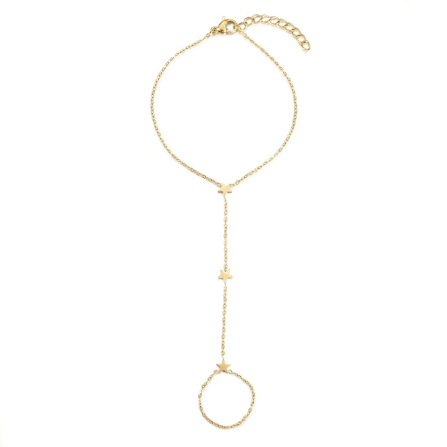 Chain pentagram bracelet-NSB1899STGC
