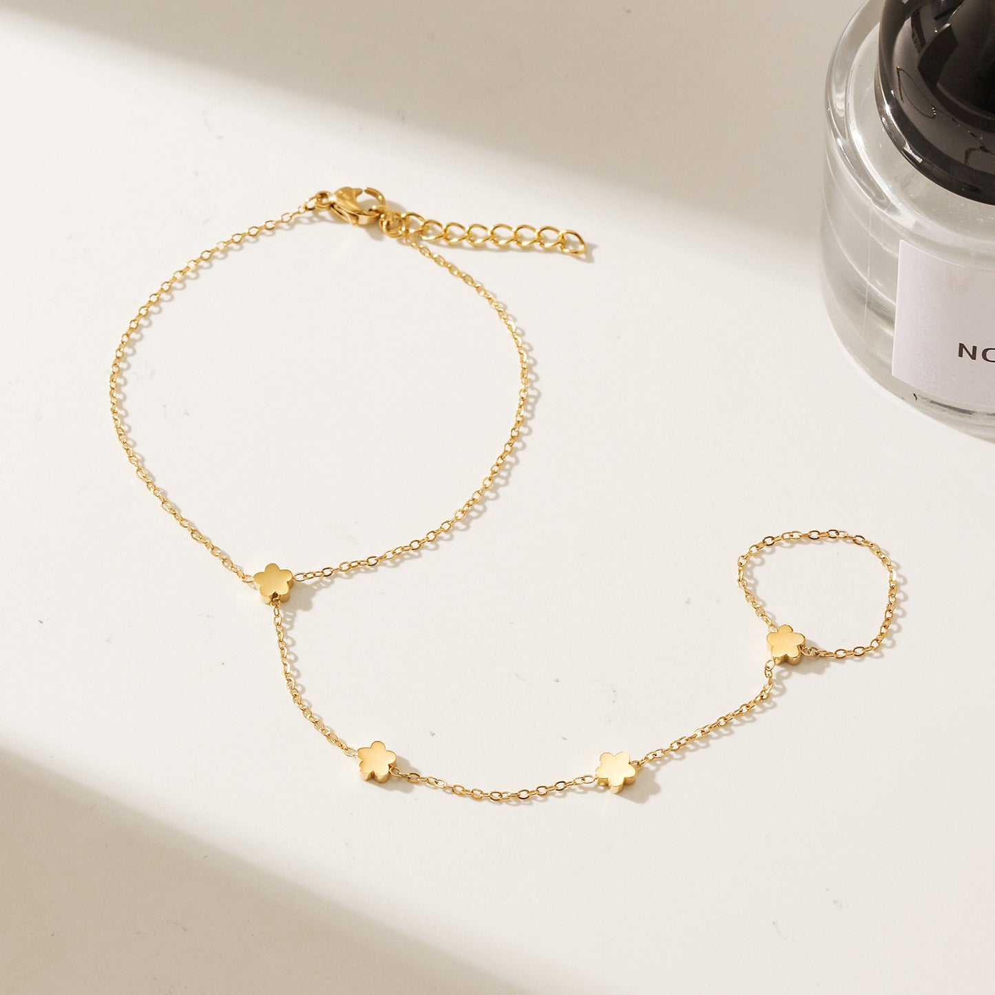 Chain flower bracelet-NSB1901STGC