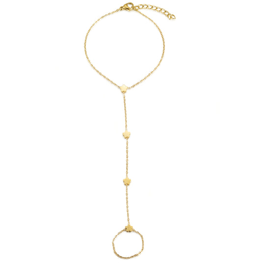 Chain flower bracelet-NSB1901STGC