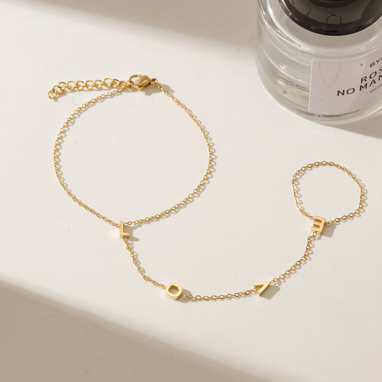 Chain letter LOVE bracelet-NSB1902STGC