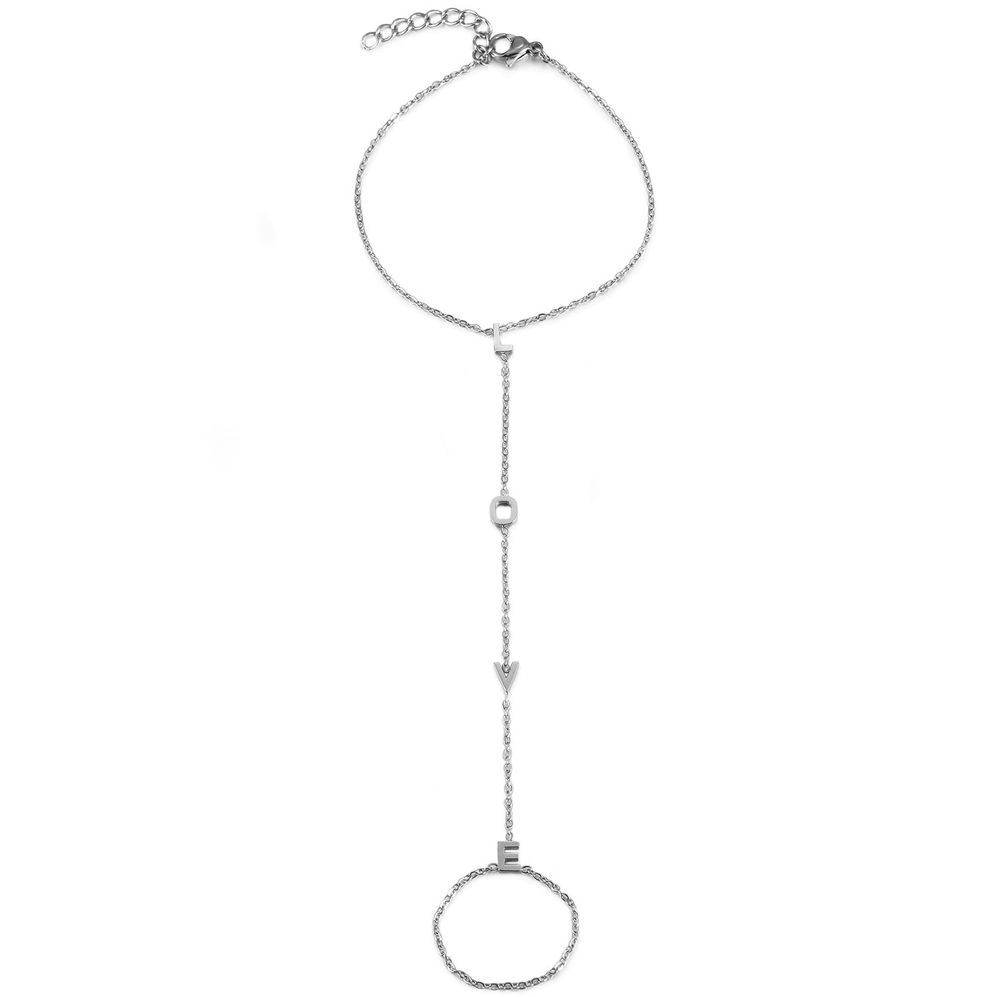 Chain letter LOVE bracelet-NSB1902STWG
