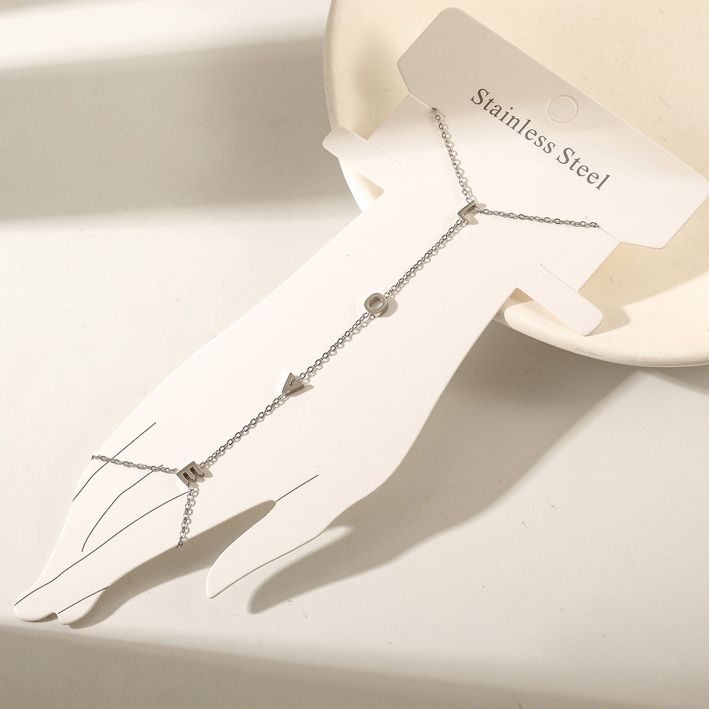 Chain letter LOVE bracelet-NSB1902STWG
