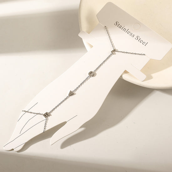 Chain letter LOVE bracelet-NSB1902STWG