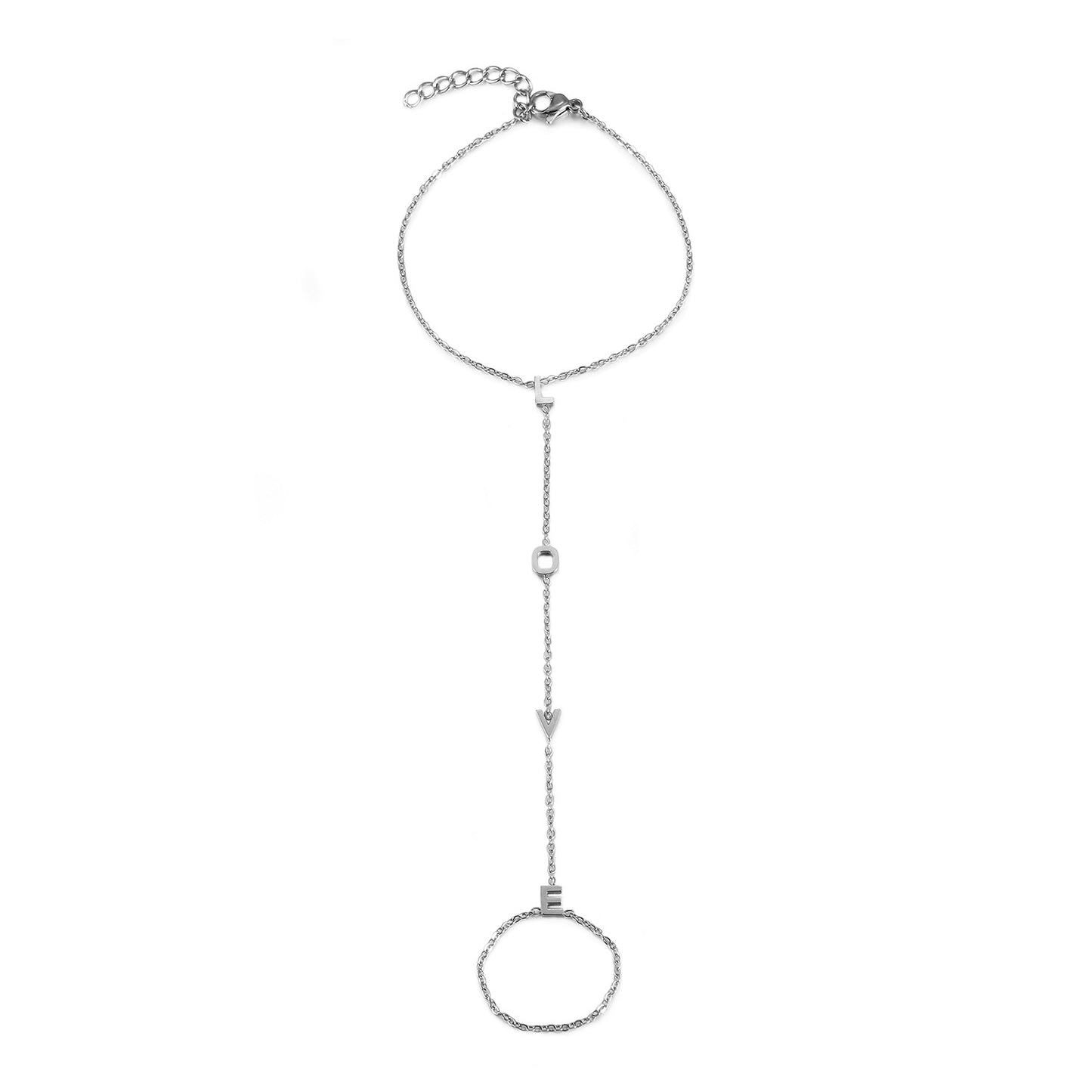 Chain letter LOVE bracelet-NSB1902STWG