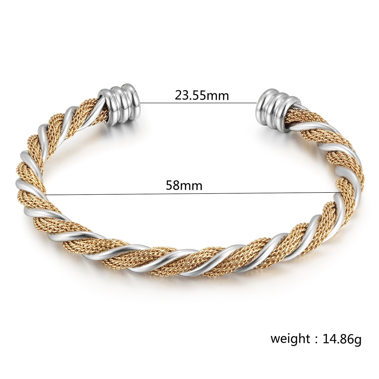 Cable C-type bracelet-NSB1907ST