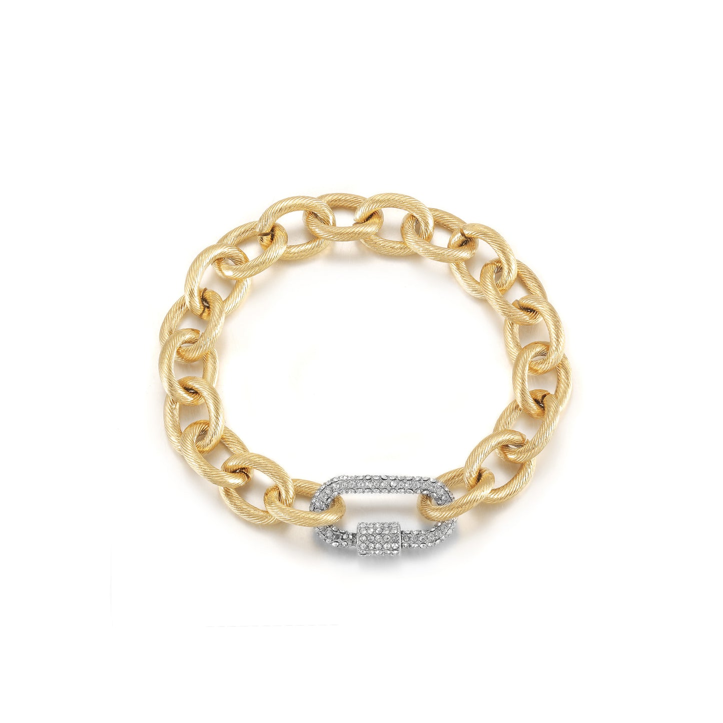 Golden Chain Bracelet-NSB1910STGCWG-8