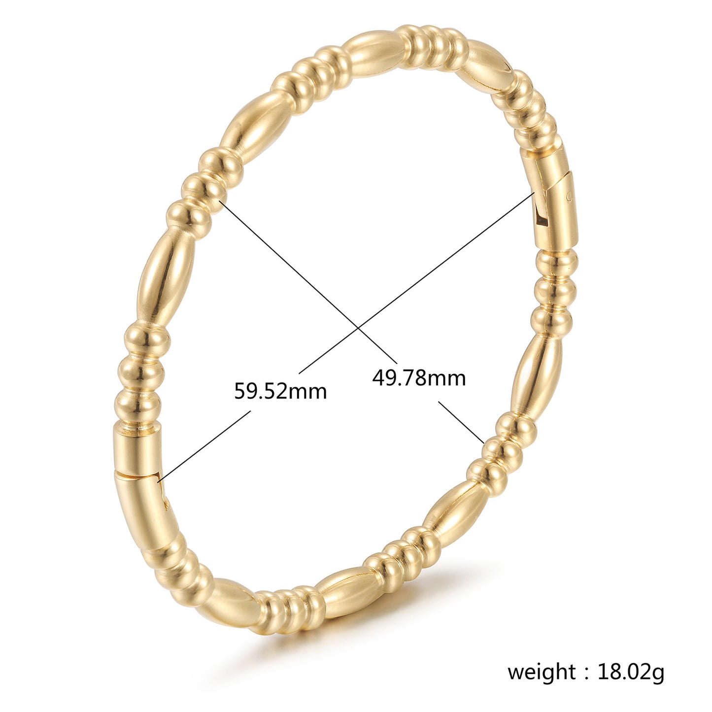 Gold stainless steel bracelet-NSB1914STGC