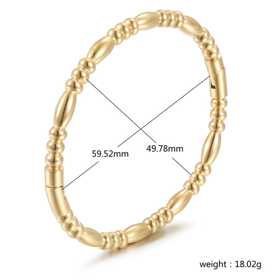 Gold stainless steel bracelet-NSB1914STGC