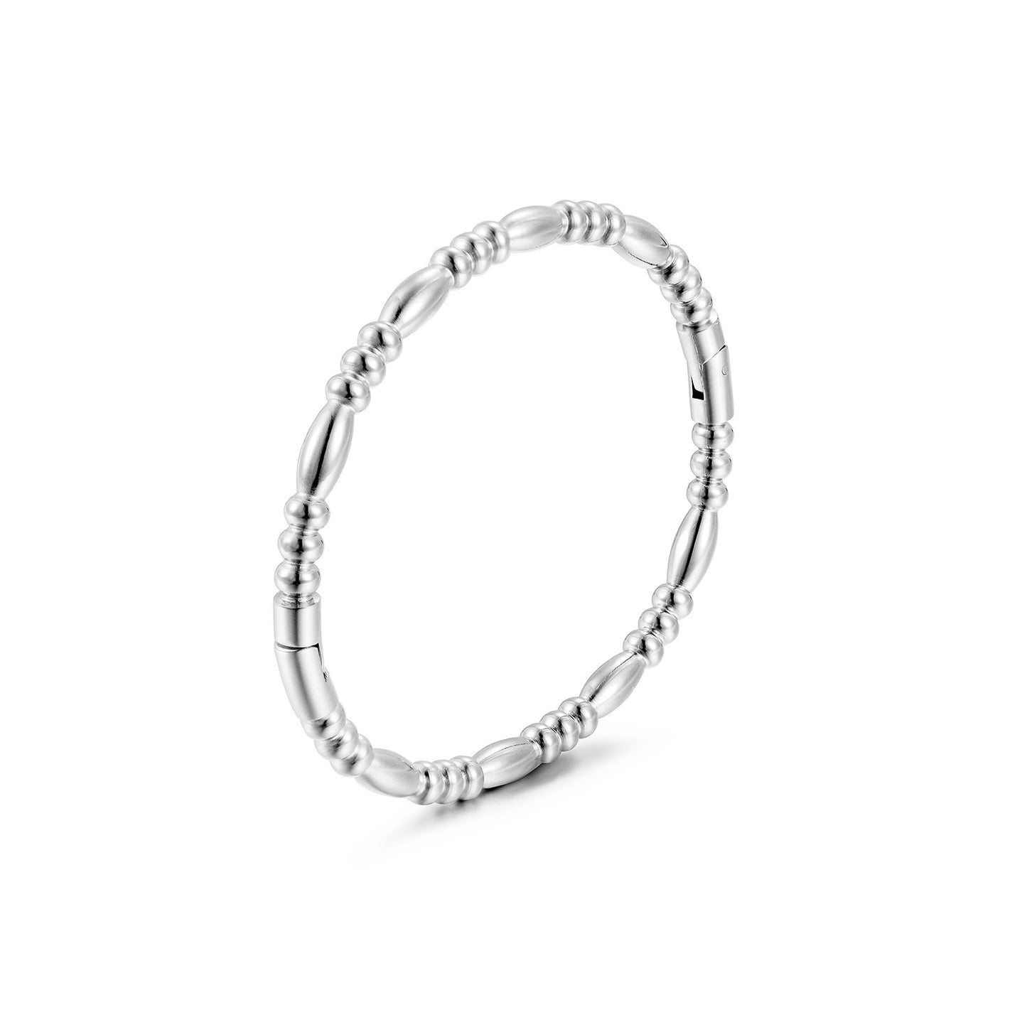 Silver stainless steel bracelet-NSB1914STWG