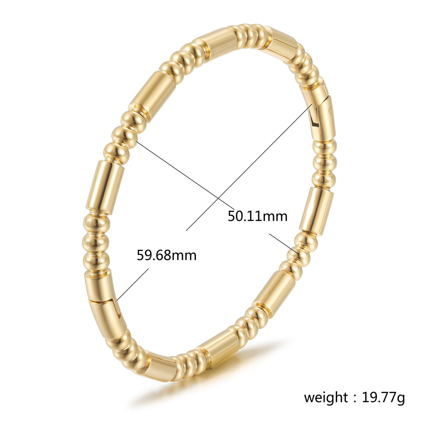 Gold stainless steel bracelet-NSB1915STGC
