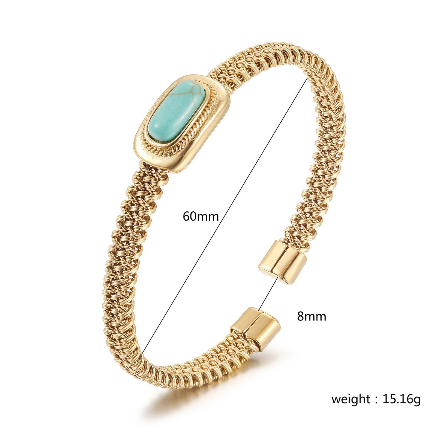 Chain gemstone bracelet-NSB1917STGC