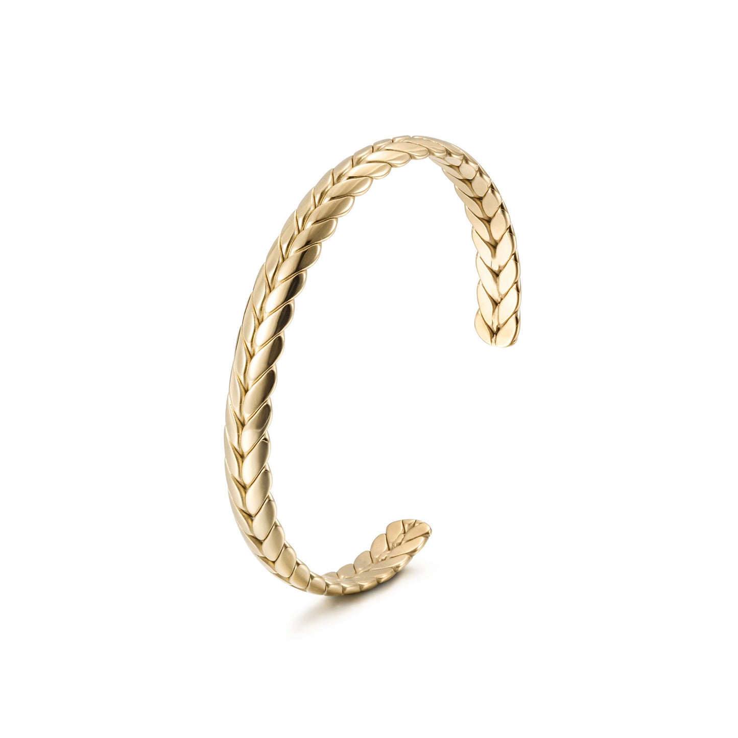 Golden Feather C-shaped Bracelet-NSB1927STGC