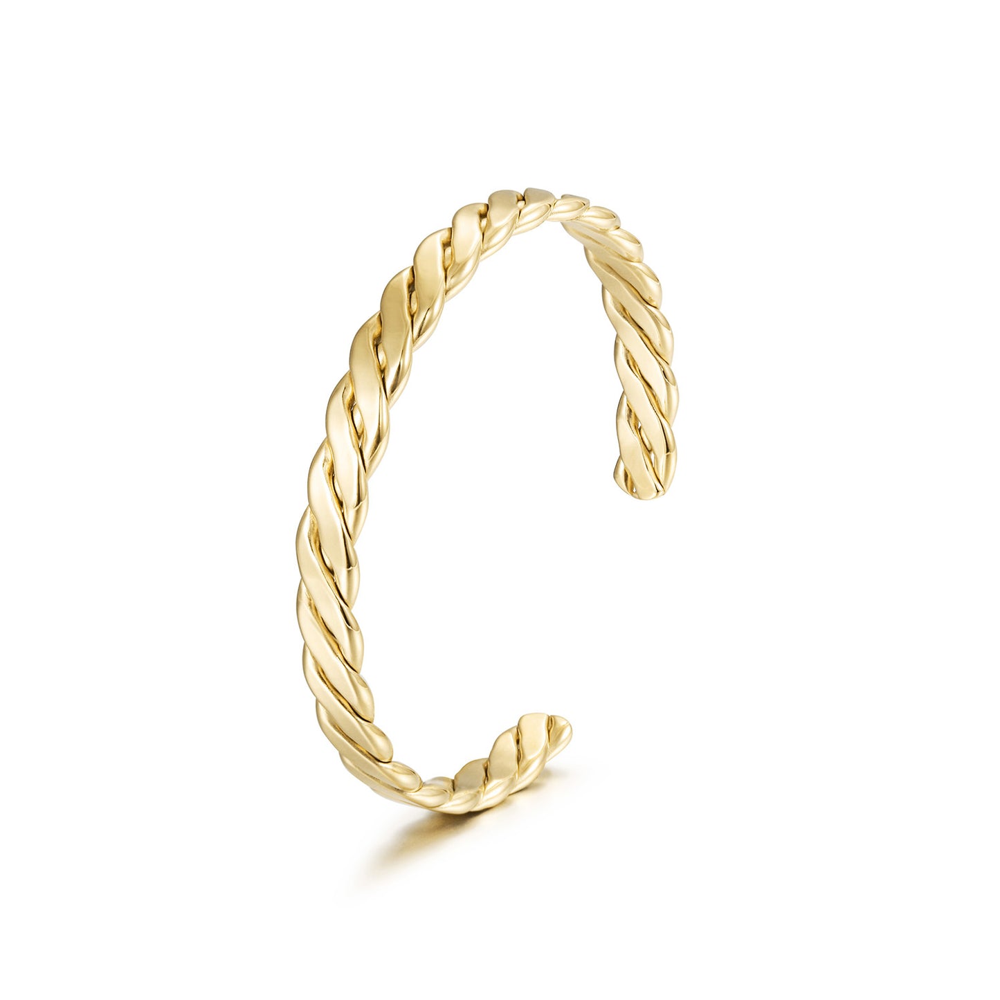 Golden cable C-shaped bracelet-NSB1928STGC