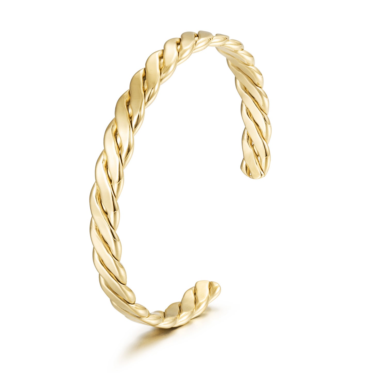 Golden cable C-shaped bracelet-NSB1928STGC