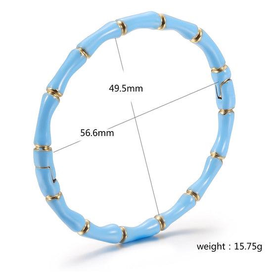 Blue Intercolor Bracelet-NSB1934STGCBU