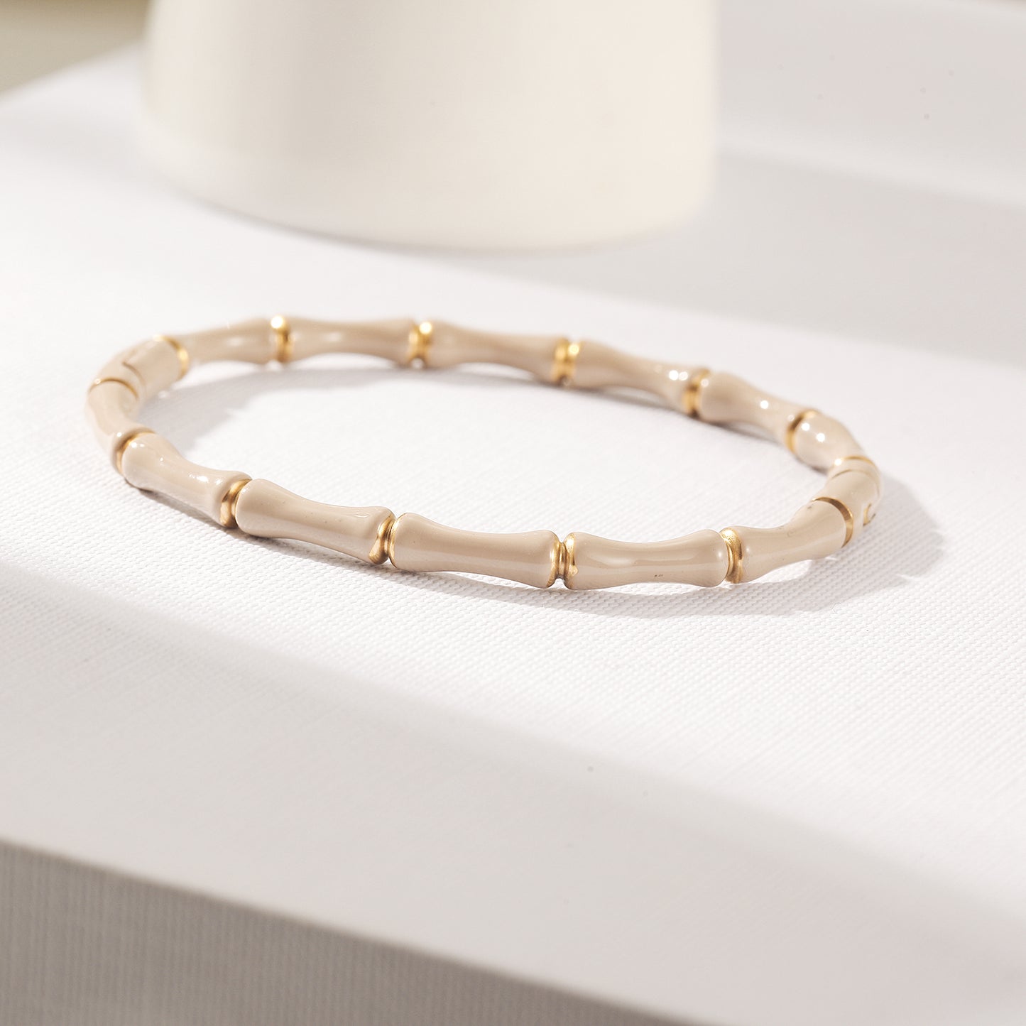Milk Tea Intercolor Bracelet-NSB1934STGCCB
