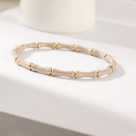 Milk Tea Intercolor Bracelet-NSB1934STGCCB