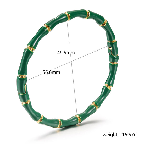Green Intercolor Bracelet-NSB1934STGCGN