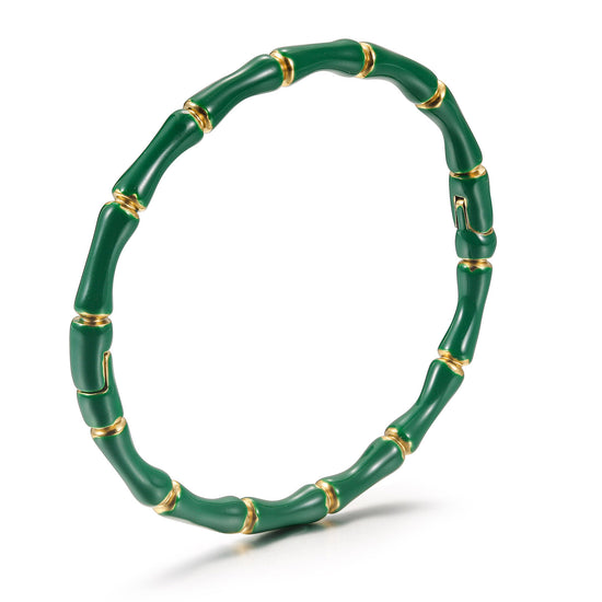 Green Intercolor Bracelet-NSB1934STGCGN