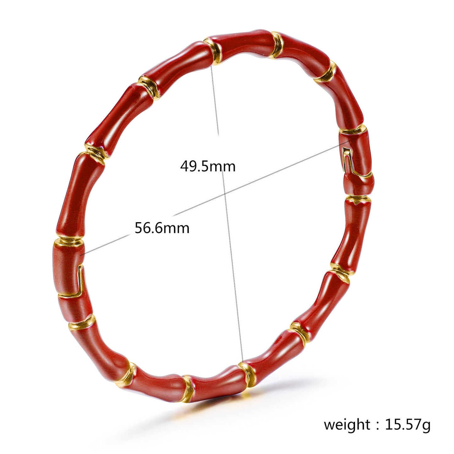 Red Intercolor Bracelet-NSB1934STGCRD