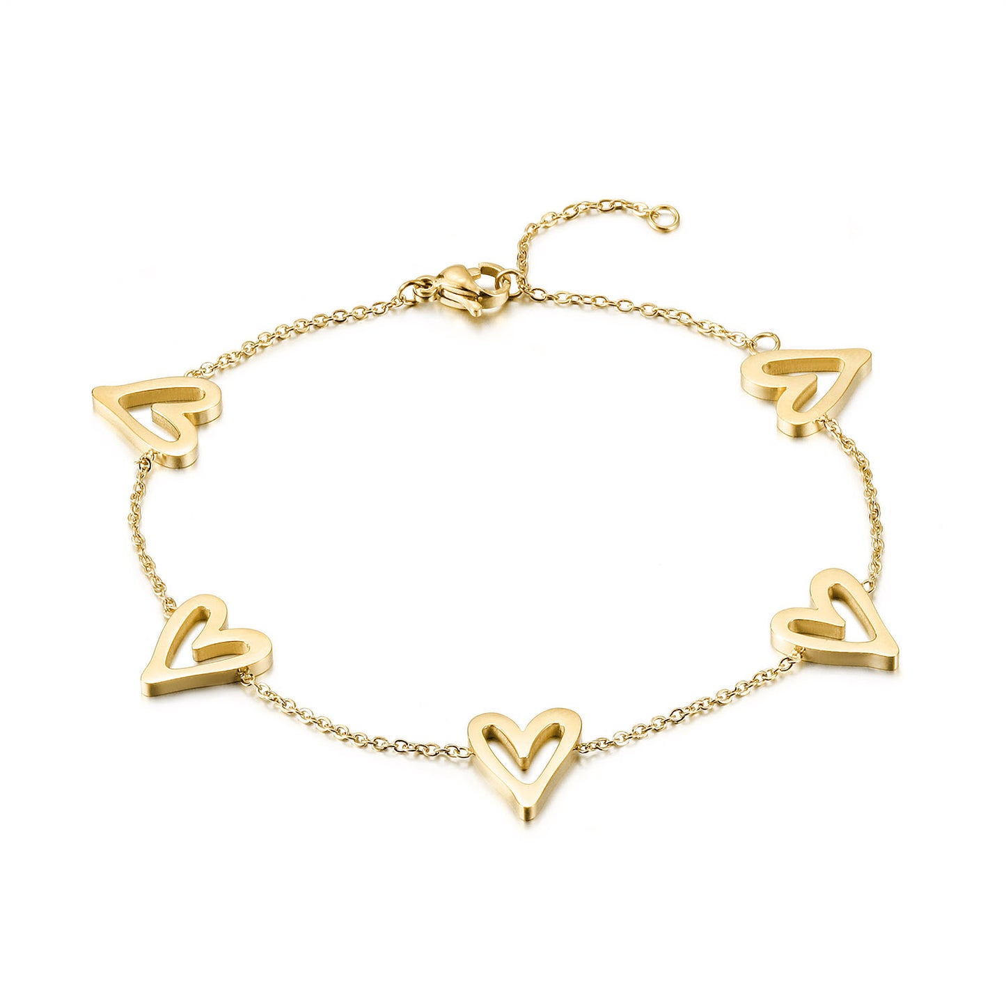 Chain heart-shaped hollow bracelet-NSB1935STGC