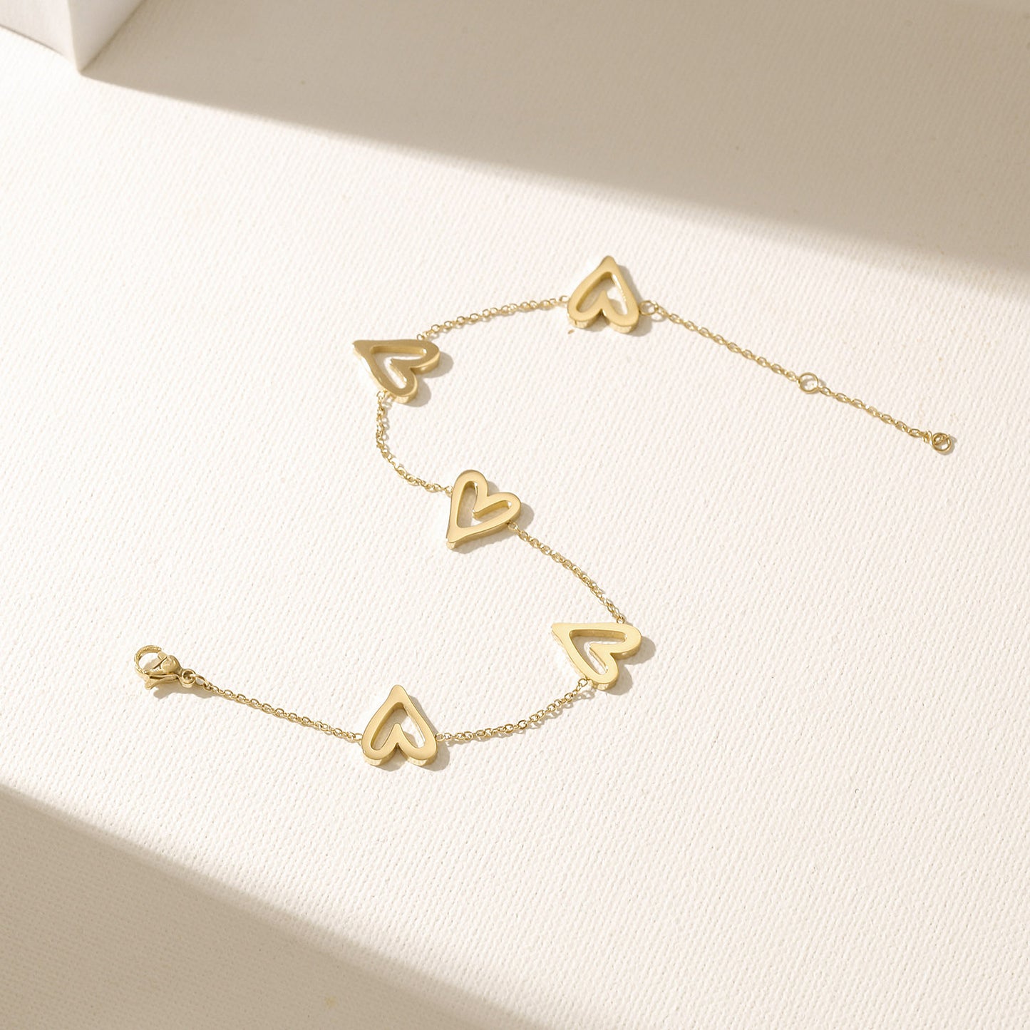 Chain heart-shaped hollow bracelet-NSB1935STGC