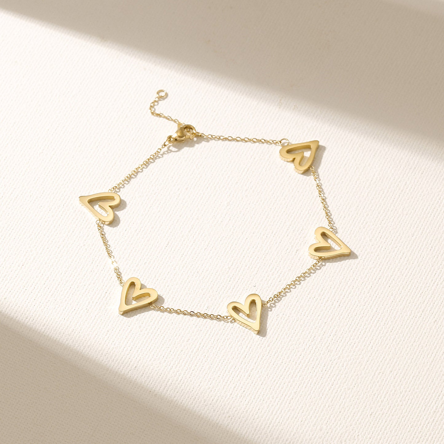 Chain heart-shaped hollow bracelet-NSB1935STGC