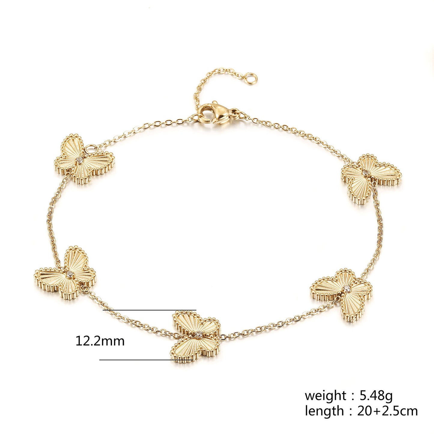 Chain butterfly bracelet-NSB1936STGCZD