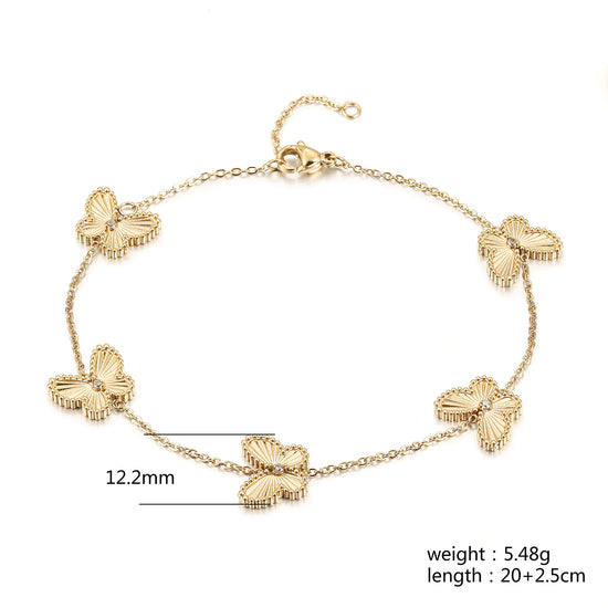 Chain butterfly bracelet-NSB1936STGCZD