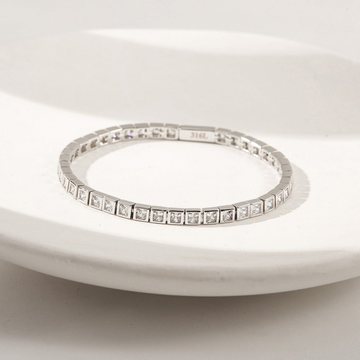 Silver full diamond bracelet-NSB1938STWGZD-7