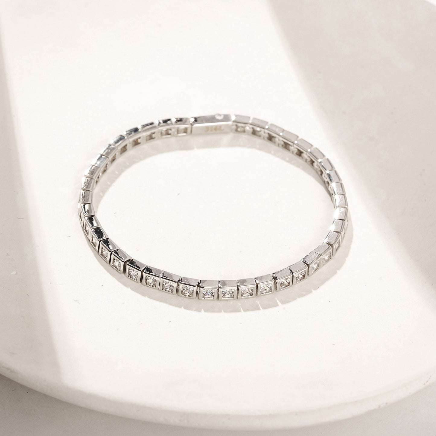 Silver full diamond bracelet-NSB1938STWGZD-7