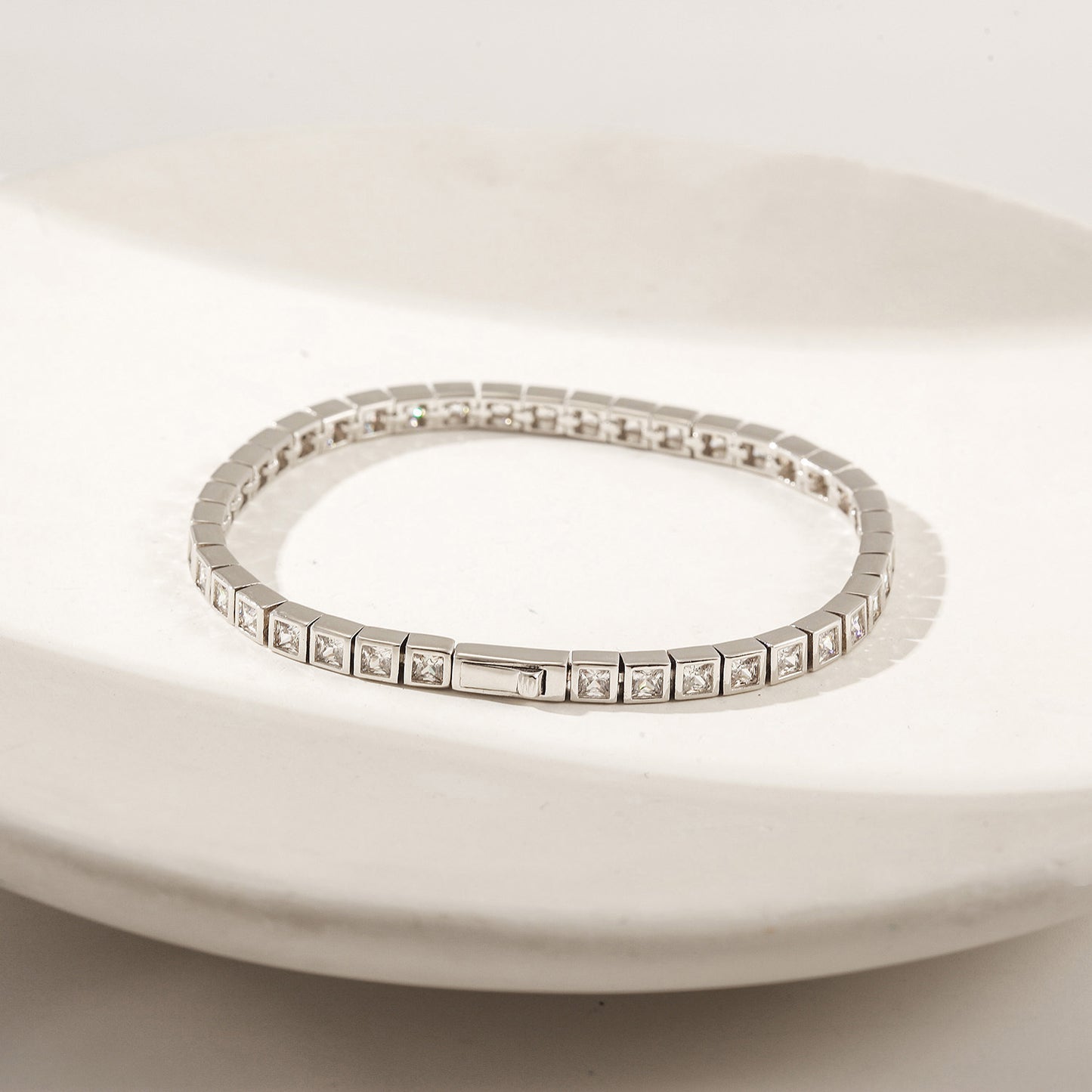 Silver full diamond bracelet-NSB1938STWGZD-7