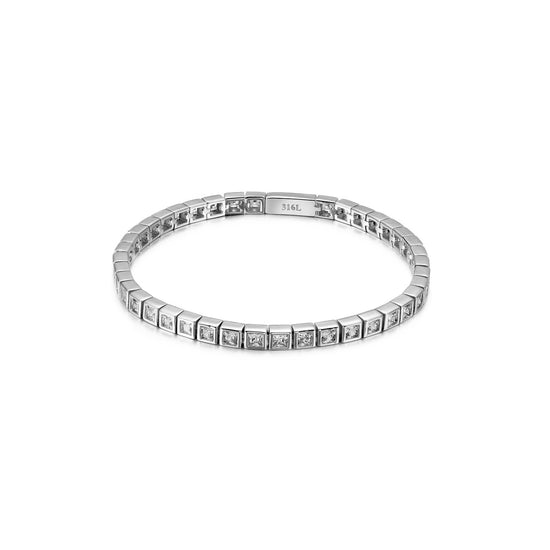Silver full diamond bracelet-NSB1938STWGZD-7