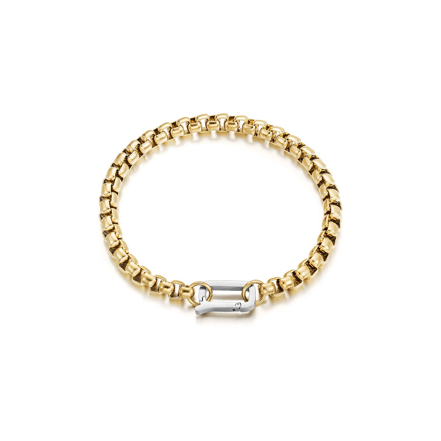 Golden hollow bracelet-NSB1942STGC-L-8