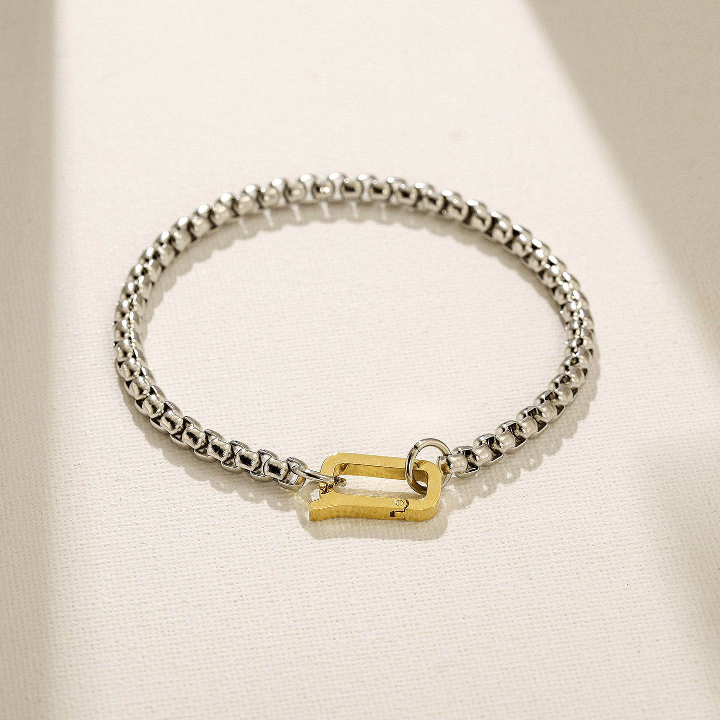 Silver hollow bracelet-NSB1942STGC-M-8