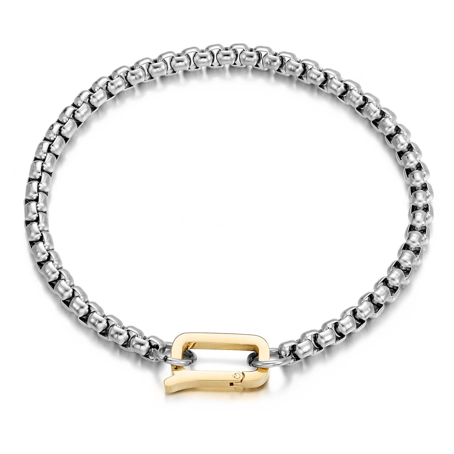 Silver hollow bracelet-NSB1942STGC-M-8